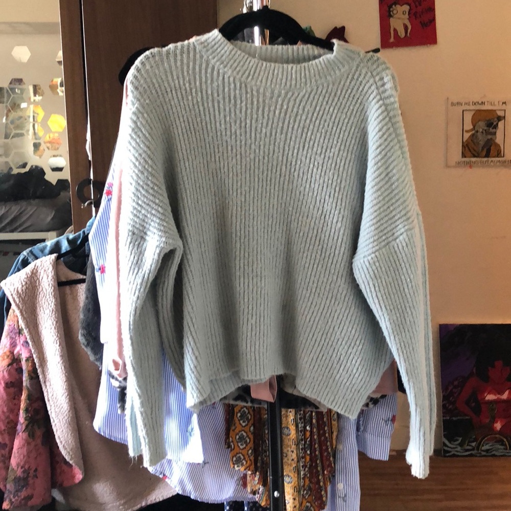 Cozy light blue sweater